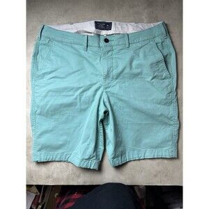 Abercrombie & Fitch Men’s Shorts Size 36 Aqua Stretch Chino Flat Front Casual